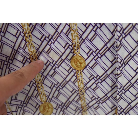 Vintage Versace Jeans Couture Shirt Mens XL Medusa Pattern Gold Chain Baroque - Picture 15 of 16